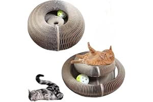 CAPANDIMARKET Juguete rascador para gato, juguete interactivo para gatos con una pelota de acción, rascador para gatos