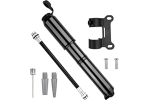 Noxtioanip Mini Pompe à Vélo 120 PSI, Pompe Vélo Compatible avec Valves Presta et Schrader, Pompes à Air avec Support de Fixation, Pompes à Main Cyclisme, pour Vélo de Route, VTT, Sport