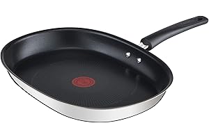 Tefal Emotion - Padella per pesce, 36 cm, rivestimento antiaderente, garanzia 10 anni, base spessa, diffusione di calore omogenea, eleganza, manico robusto, induzione, indicatore di cottura E3021204