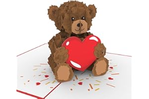 papercrush® Biglietto Pop-Up Orsetto - Biglietto auguri compleanno 3D per lei (donna, fidanzata, moglie), Carta romantica per il anniversario o giorno del matrimonio, Bigliettino nascita per bambini