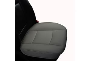 cilycily 2 Piece Car Seat Protector PU Leather Car Seat Covers for Car Seat Bottoms Only- Without Backrest Seat Covers Universal Fit 90%-53 × 52 cm (Gray)