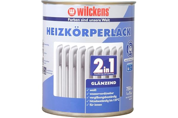 Wilckens 2-i-1 elementfärg glänsande vit 750 ml