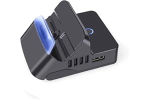 HYKIEE Switch TV Dock Compatible with Nintendo Switch/Switch OLED, Docking Station Portable Travel Switch Base Cradle with 4K HDMI Port Type C 2xUSB Port, Charger Not Included