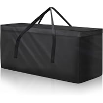 Housse Rangement Coussin Jardin Aipwerer - 200x60x75cm - Oxford 600D Imperméable - Noir