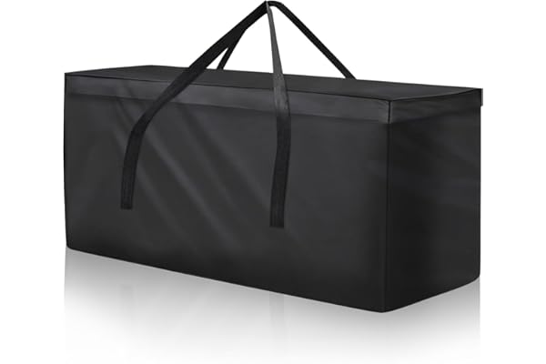 PATWING Housse Coussin Exterieur, Rangement Coussin Salon de Jardin, Iimperméable, Étanche à la Poussière, Anti-UV, Sac de Rangement pour Le Sapin Noel Coussins de Meubles de Jardin (200 * 60 * 75cm)