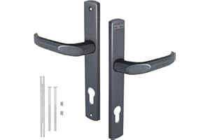 KOTARBAU® Poignée de Porte 92 mm - Cylindre Profilé en Aluminium - Universelle et Longue - Anthracite - Pour Intérieur et Extérieur