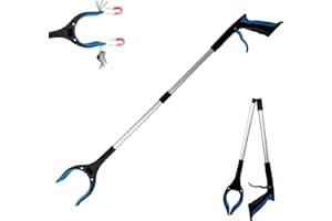 1ABOVE 84cm Long Litter Pickers Grabber Stick, Helping Hand Grabber for Disabled, Elderly and Adults Heavy Duty Pick up Stick Grabber-Blue (1)