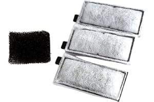 Interpet Internal Corner Power Filter CPF1, 3 Month Service Pack, 3 x Cartridge Filter with Carbon, 1 x Black Sponge