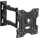Amazon Basics Wall Mount for 32 to 55 inch TV with 6-Way Swivel Tilt | Full Motion Cantilever for LED, LCD, Plasma TV | Six-W