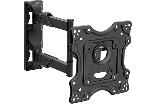 Amazon Basics Wall Mount for 32 to 55 inch TV with 6-Way Swivel Tilt Full Motion Cantilever for LED, LCD, Plasma TV Six-Way Precision Adjustments Effortless Setup & Modern Minimalism (Black)