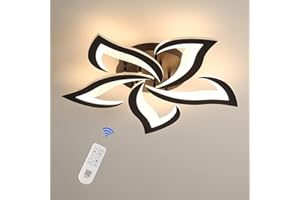 Riserva Ściemnialna lampa sufitowa LED, 40W 4700LM Nowoczesna lampa sufitowa z pilotem/APP, 3000k-6500k Φ60cm, Kreatywny design płatków Akrylowa lampa sufitowa do salonu, sypialni, jadalni