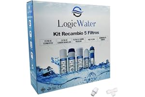 GRESINEX LogicWater - Kit 5 Filtros Osmosis Inversa 5 Etapas y Membrana 75 Gpd - Cartuchos Repuestos