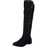 MARYPAZ, Bota mosquetera negra con elástico y suela track para Mujer 38 EU  : Amazon.es: Zapatos y complementos