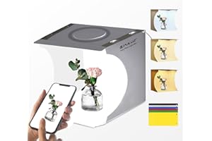 PULUZ Fotostudio 9’/ 23CM Dreifarbiger Temperaturschalter Falten Fotobox Lichtbox für klein Produkt Geeignet für Unternehmen die Artikel Online USB Cable 72 Lampenperlen 6 Farben Hintergründe