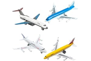DXPETA 4 Pcs Toy Plane, Aeroplane Toys, Airplane Toys, Airplane Toys, For 3 4 5 6 Years Old Boys Girls, Die Cast Aircraft Plane Models, Kids' Play Vehicles Aeroplane Airplanes For Kids Birthday Gifts ﻿