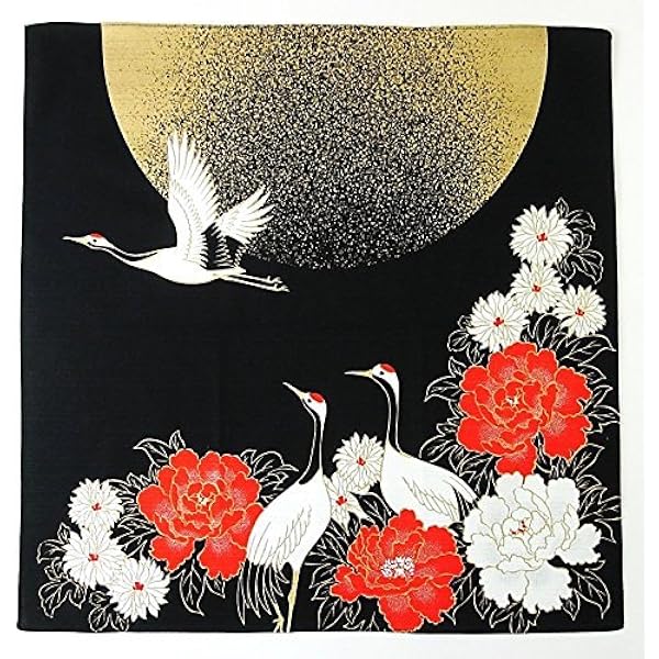 Fazzoletto Furoshiki Giapponese - 50x50cm Cotone 100%, Stampa Yuzen A Mano, Per Bento, Regali, Decorazione! - 8