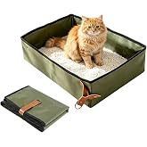 Portable Cat Litter Box, Foldable Cat Litter Box, Waterproof Cat Litter Box, Waterproof Renero for Cats, Portable Folding Cat