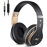 zhuolang 6S Over-ear Wireless Cuffie, Cuffie Wireless Bluetooth Cuffie Wireless Stereo Pieghevoli ad Alta Fedeltà, Microfono 