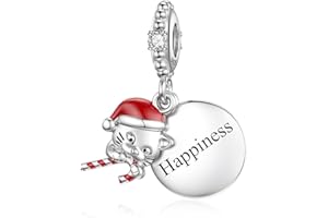 SEVENWELL Snowflake Charm for Pandora Dog Cat Blue Snowflake Dangle Charm Sterling Silver Xmas Gift