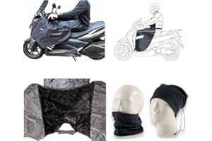 FARBROTHERSONLINE Compatible avec Honda PCX 125 couvre-jambes imperméable pour scooter et Maxiscooter couverture thermique pour jambes poitrine anti-pluie anti-froid fourrure universelle
