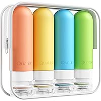 Elalove Silikon Reiseflaschen Set 4x90ml - Auslaufsichere Behälter Für Kosmetik