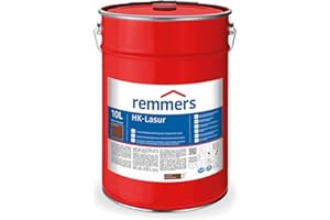 Remmers HK-Lasur 3in1 nussbaum, 10 Liter, Holzlasur aussen, 3facher Holzschutz mit Imprägnierung + Grundierung + Lasur, Feuchtigkeit- und UV-Schutz