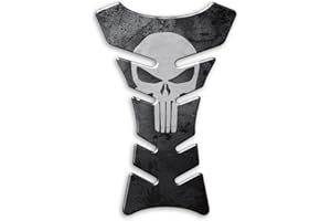 DEGONA Tankpad THE PUNISHER selbstklebend Harz 3D Tankschutz kompatibel mit Motorrad DUCATI APRILIA YAMAHA HONDA SUZUKI KAWASAKI BMW - PV003