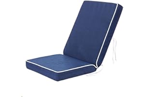 Alfresia Garden Chair Cushion – Replacement Outside Dining Seat Cushion, Luxury Style, Thick Luxury Foam Filling, Polyester Case, Choice of Colours, Al Fresco Chair Cushion (Blue)