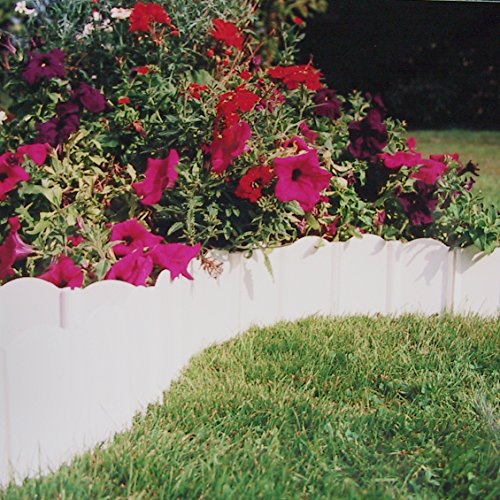 Beetumrandung 20 teilig 6,4 m weiß