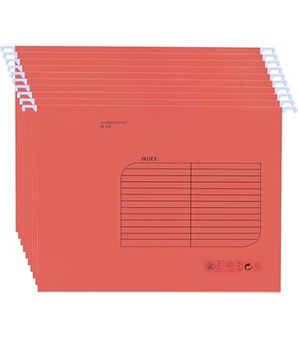 25 Cartelle Sospese Foolscap Blu Navy Con Etichette - Cartelline Per Archivio, Ufficio, Scuola - Organizzazione Documenti Professionale - Foto 9