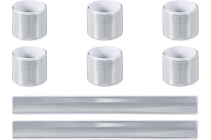 PATIKIL 8 st reflekterande armband, 30 cm band med hög synlighet reflektor löpning utrustning snäpparmband för nattpromenader