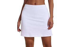 MAXMODA Tennis Skirt Women's High Waist Tennis Skirt with Trousers Integrated Sports Skirt Golf Skirt 2 in 1 Short Mini Skirt Summer Yoga Running Skirt