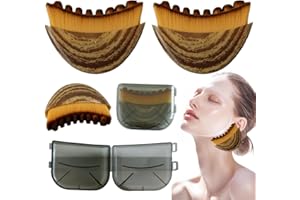 OIXYAZ OIXYA Lymphatic Drainage Face Brush Lot de 2 brosses sèches, brosse visage, Drainage lymphatique Brosse faciale pour façonner le visage, le menton et les soins de la peau Jawline