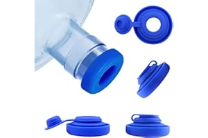 Zueyen Paquete de 3 Tapas de Botella de Agua de 5 galones, Tapas de Silicona de Repuesto para Jarra de galón, Tapa antiderrames, Tapa de Sellado Reutilizable, Tapa de Botella de Agua para