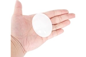 ORIENTREA Selenit kamień ozdobny – 1 sztuka, 70 do 90 gramów, selenit kryształ, naturalne kamienie szlachetne, kamień mydlany, gładki kryształ leczniczy, kamień do zmartwień