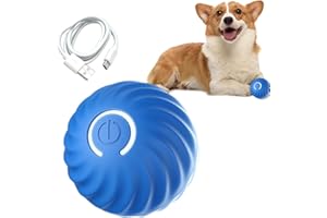 AIWEIYER Dog Self Rolling Ball, Smart Self-Moving Ball with 2 Modes Long Battery Life, New Electric Intelligent Teasing Cat Ball with Replaceable Shell, Rechargeable Cat Toys Balls for Indoor Cats, Dogs, Pets,