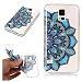 Produktbild HB-Int Hülle für Samsung Galaxy S5 / S5 Neo Handytasche Silikon Transparent Backcover Durchsichtig mit Blau Blume Muster Ultra Dünn Schutzhülle TPU Bumper Flexible Case