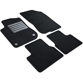Tappetini Auto In Velluto MTM Su Misura Per Hyundai Kona 11.2017-08.2023 – Set 4 Pezzi Neri Con Battitacco In Gomma, Made In Italy - 5