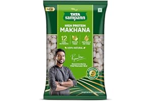 ECH Green Velly Sampann High Protein Makhana, Fox Nuts with 12 Vital Nutrients, Rich in Fiber, Naturally Fat-Free, Recommended by Chef Ranveer Brar, 200g