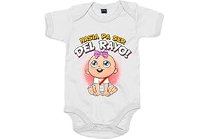 STAMPATS Body bebé nacida para ser del Rayo para aficionada al fútbol de Vallecas - Blanco, Talla única 12 meses