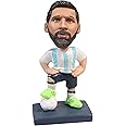 WOW HEADS Lionel Messi Bobblehead Soccer Star | Handmade Polystone Football Figurine in Argentina Jersey | Unique Gift for Fans | Hand-Painted Classic Collectible | Fragile 5.1x5.1x10.2 cm