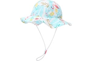 WILLHEOY Cappello da Sole Neonato Bucket Hat Anti-UV Cappello Pescatore Bambino Bambina Estivo Protezione Solare per Spiaggia Vacanza Viaggio Outdoor