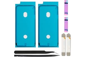 ZHUROUPU 2 Pegatinas Adhesivas precortadas Impermeables para iPhone SE 2020/8 Series, Pantalla LED Adhesiva y batería Interna, Cinta Adhesiva Resistente al Agua (4.7 Pulgadas Negro)