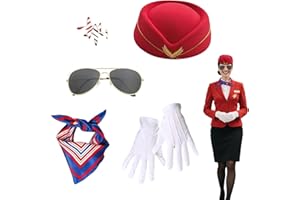 SHIQUAN Pilot Kapitän Kostüm Zubehör,Pilot Set Kapitän Fasching Karneval,Schulterklappen Streifen, Pilotenhut, Pilotenmütze, Abzeichen,Für Erwachsene Männer für Party Dress up