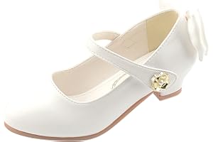 Monissy Autunno Ragazza Scarpe Tacco Alto Poliuretano Morbido Principessa Sandali Fiocco Cristallo Perla Graffio Scarpe Tinta Unita Partito Halloween Vestito Natale