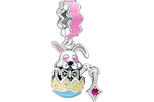 Rimgoris 925 Sterling Silver Charm for women bracelets necklace Green Christmas Tree Easter Rabbit & Egg Friendship My Beautiful Wife Teachers' Day Apple Christmas Snowman