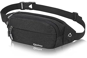 QINLOV Sac Banane Homme Femme Ville De Sécurité pour Voyage Ou Outdoor Sport Waist Pack Fanny Pack pour Vie Quotidienne Ou Randonnée