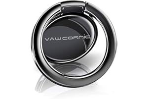 VAWcornic Soporte para Anillo de teléfono con Anillo de Dedo, rotación de 360°, Soporte Compatible con Todos los Soportes magnéticos de Coche para Todos los teléfonos móviles, tabletas, iPad, Kindle