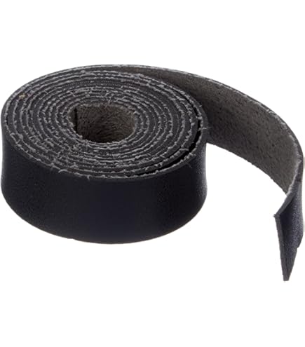Esnado Wildlederband Flach 15x2,5mm - 2 Meter Schwarz, Vegetabil Gegerbt