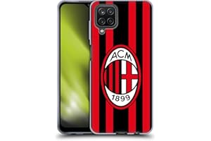 Head Case Designs Licenza Ufficiale AC Milan Home 2021/22 Kit Crest Custodia Cover in Morbido Gel Compatibile con Samsung Galaxy A12 (2020)